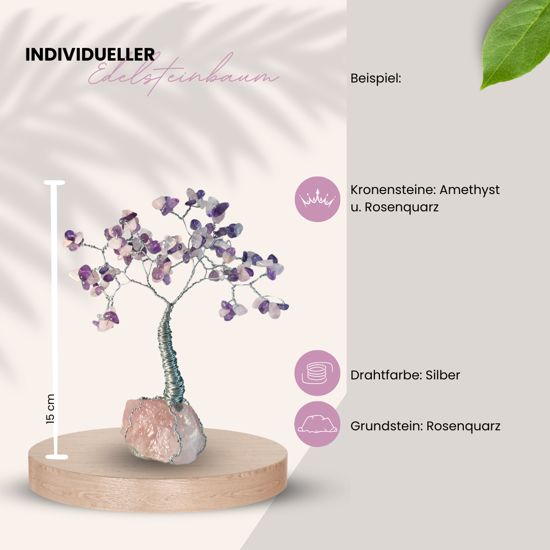 Edelsteinbaum personalisiert - handgefertigt