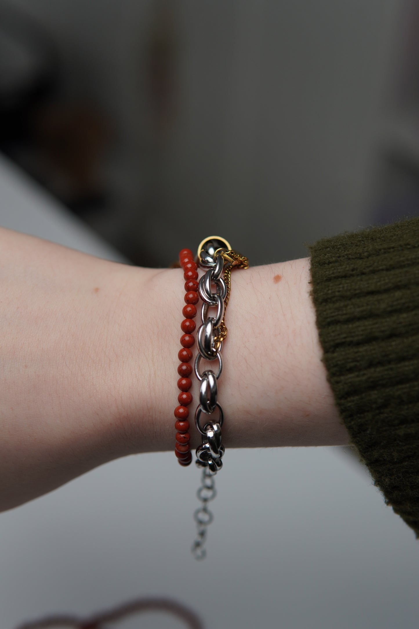 Kugelarmband Roter Jaspis