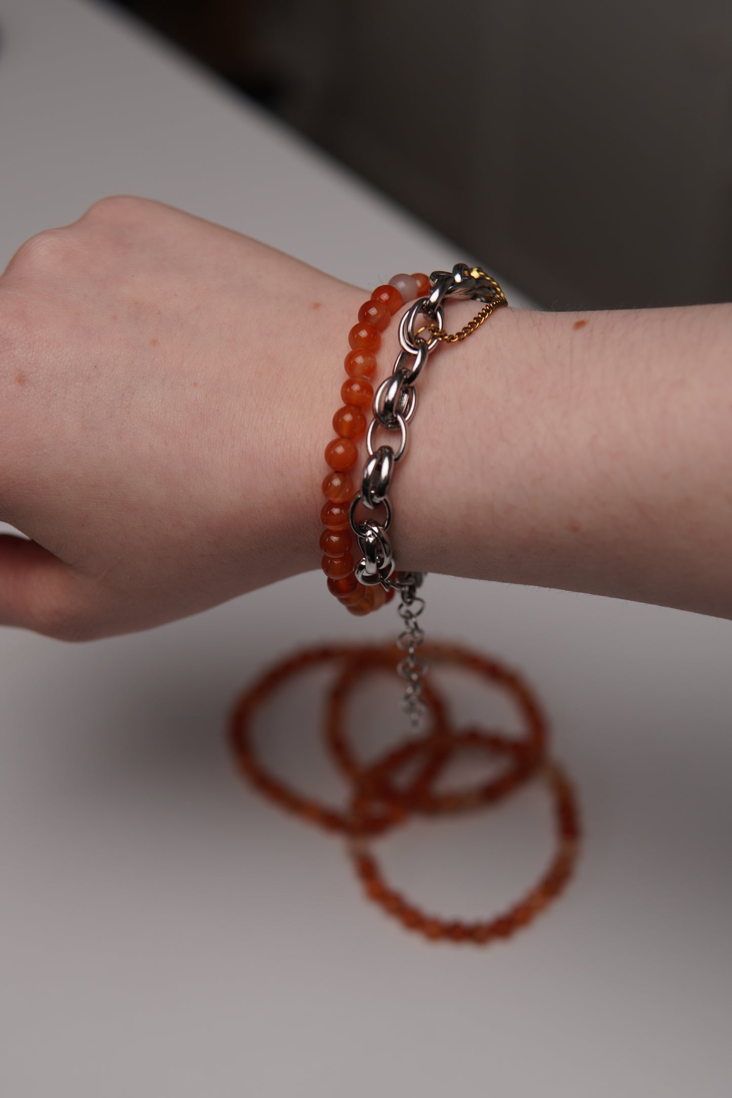 Kugelarmband Karneol Medium