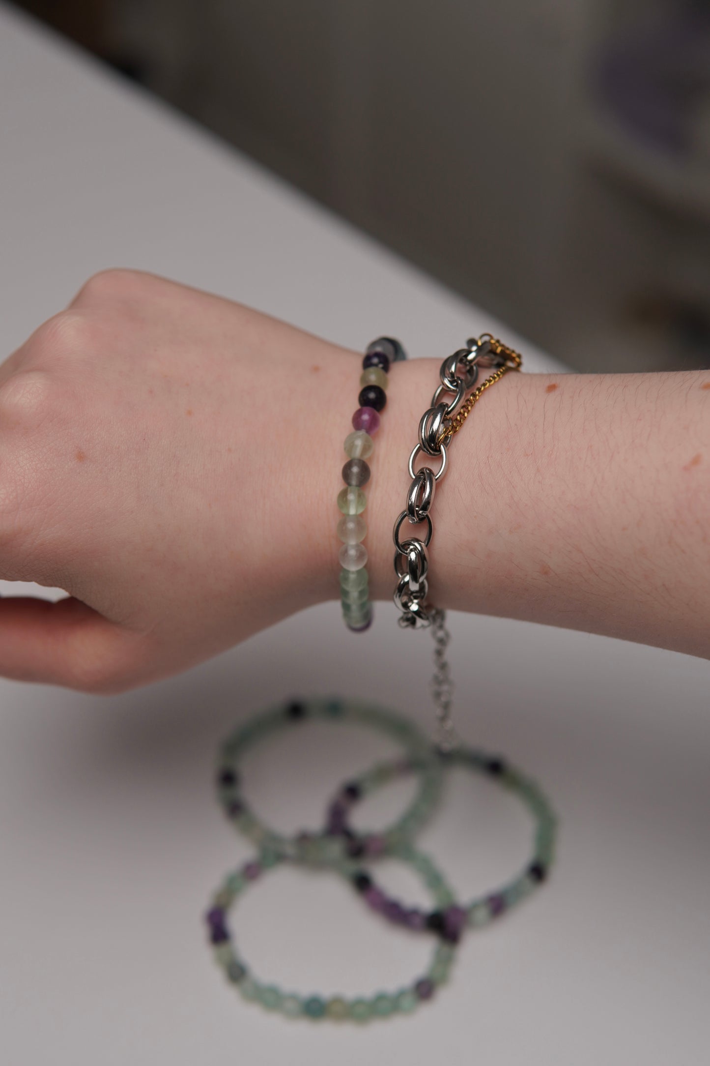 Kugelarmband Fluorit Medium