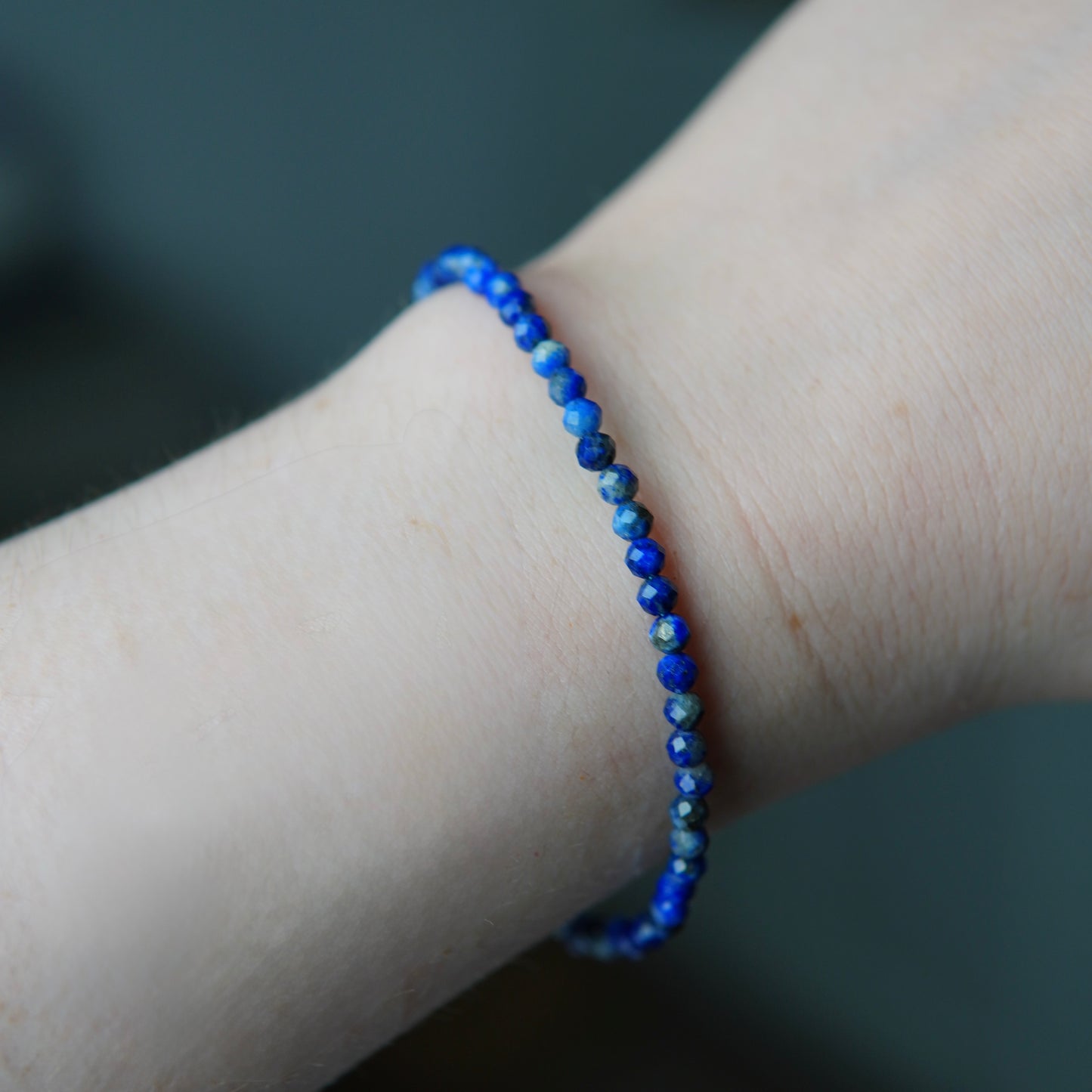 Lapislazuli Armband mit Verschluss - Facetttiert