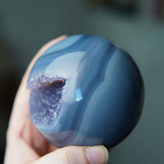 Amethyst Achat Kugel - Brasilien