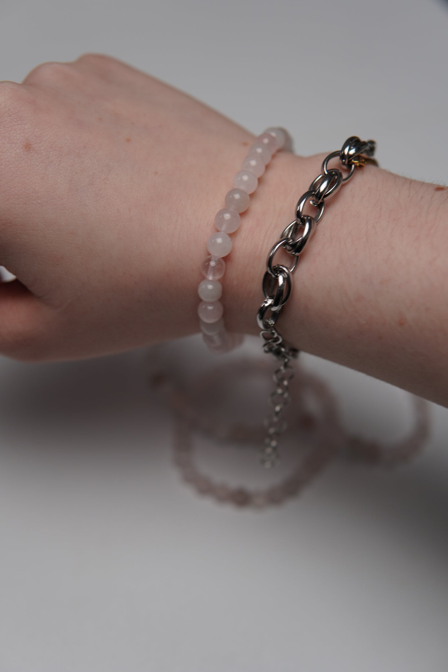 Kugelarmband Rosenquarz Medium