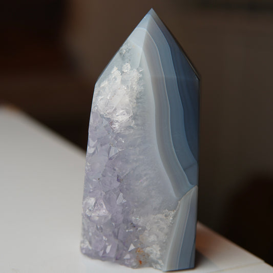 Amethyst Achat Obelisk - Brasilien