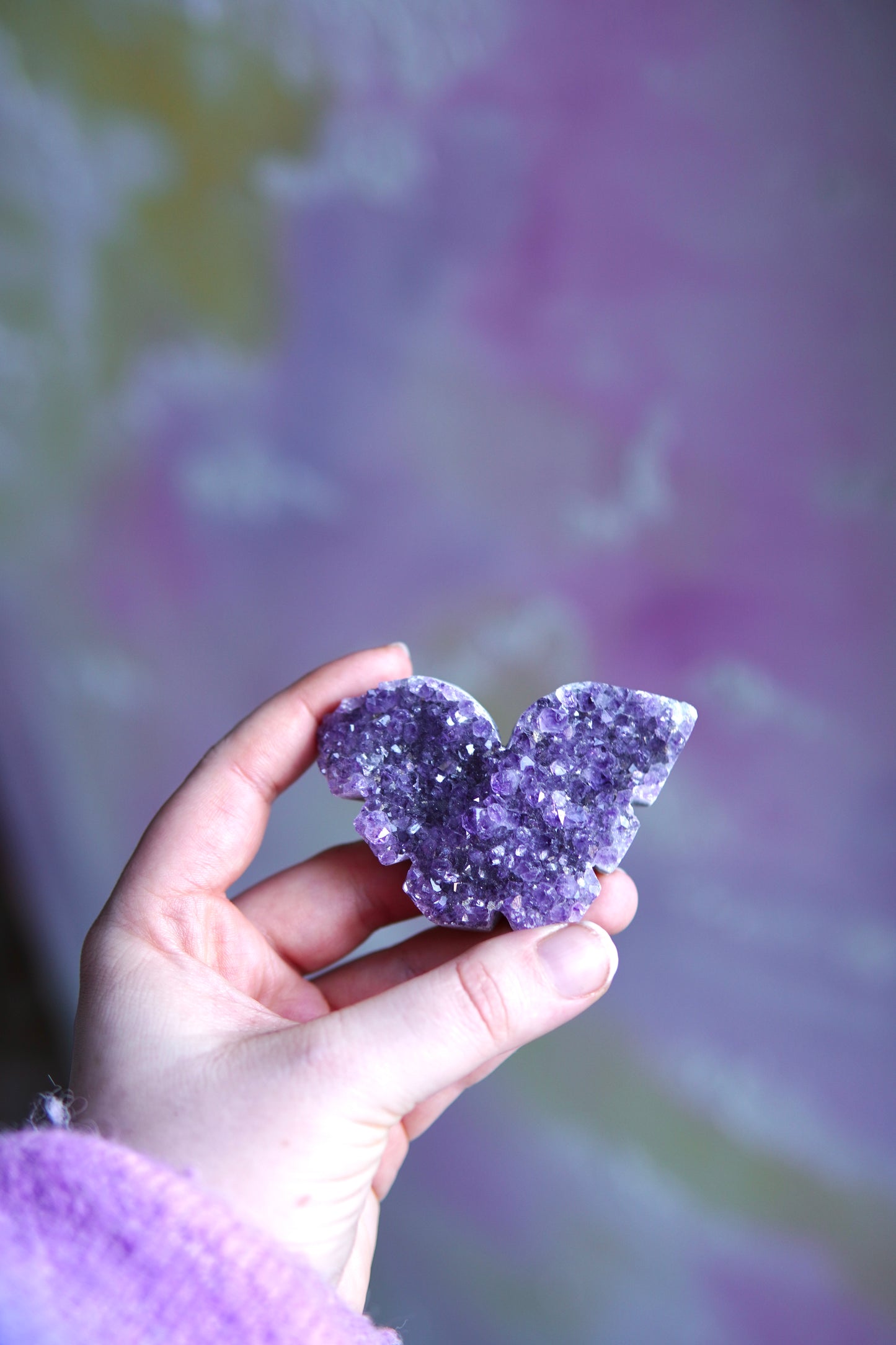 Amethyst Cluster Schmetterling
