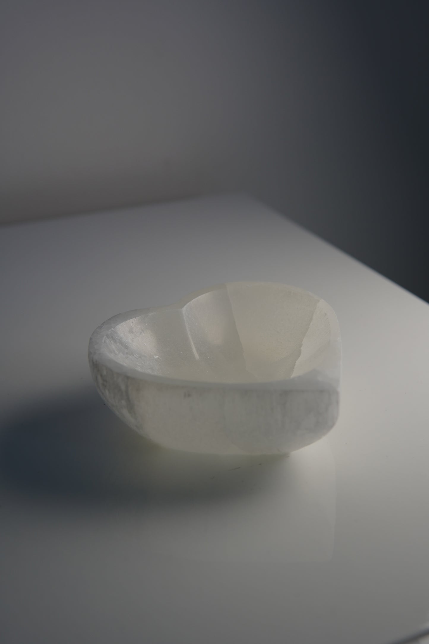 Selenit Schale - Rund / Herzförmig