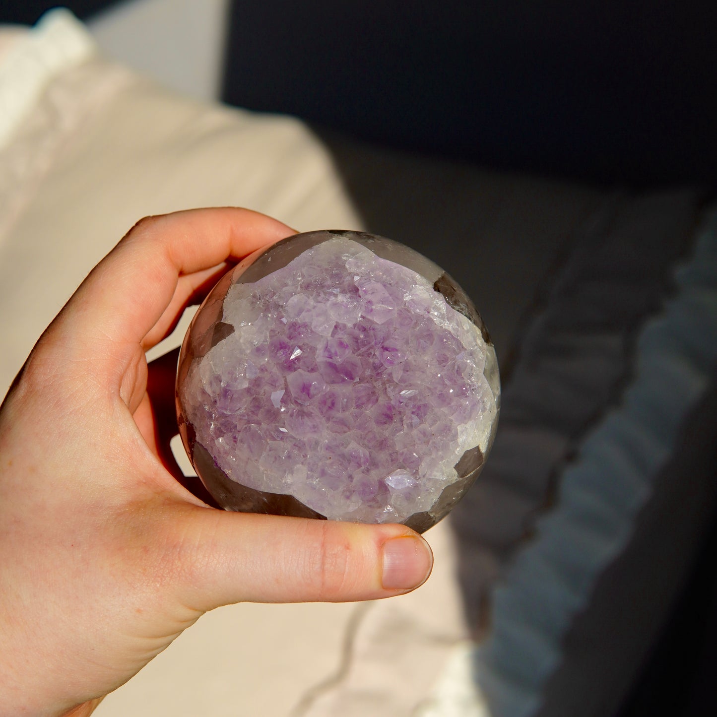 Amethyst Achat Kugel - Brasilien