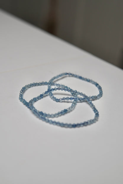 Facetttiert - Kugelarmband Aquamarin