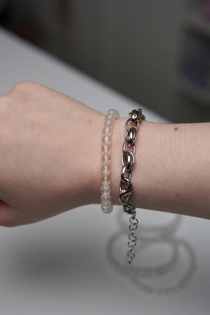 Kugelarmband Bergkristall Medium