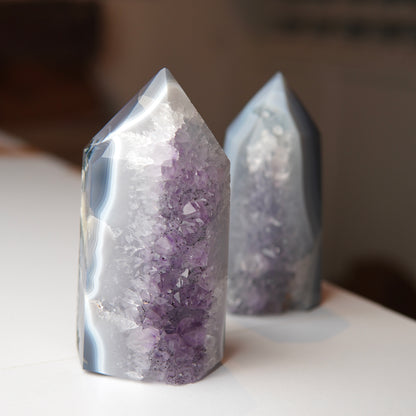 Amethyst Achat Obelisk - Brasilien