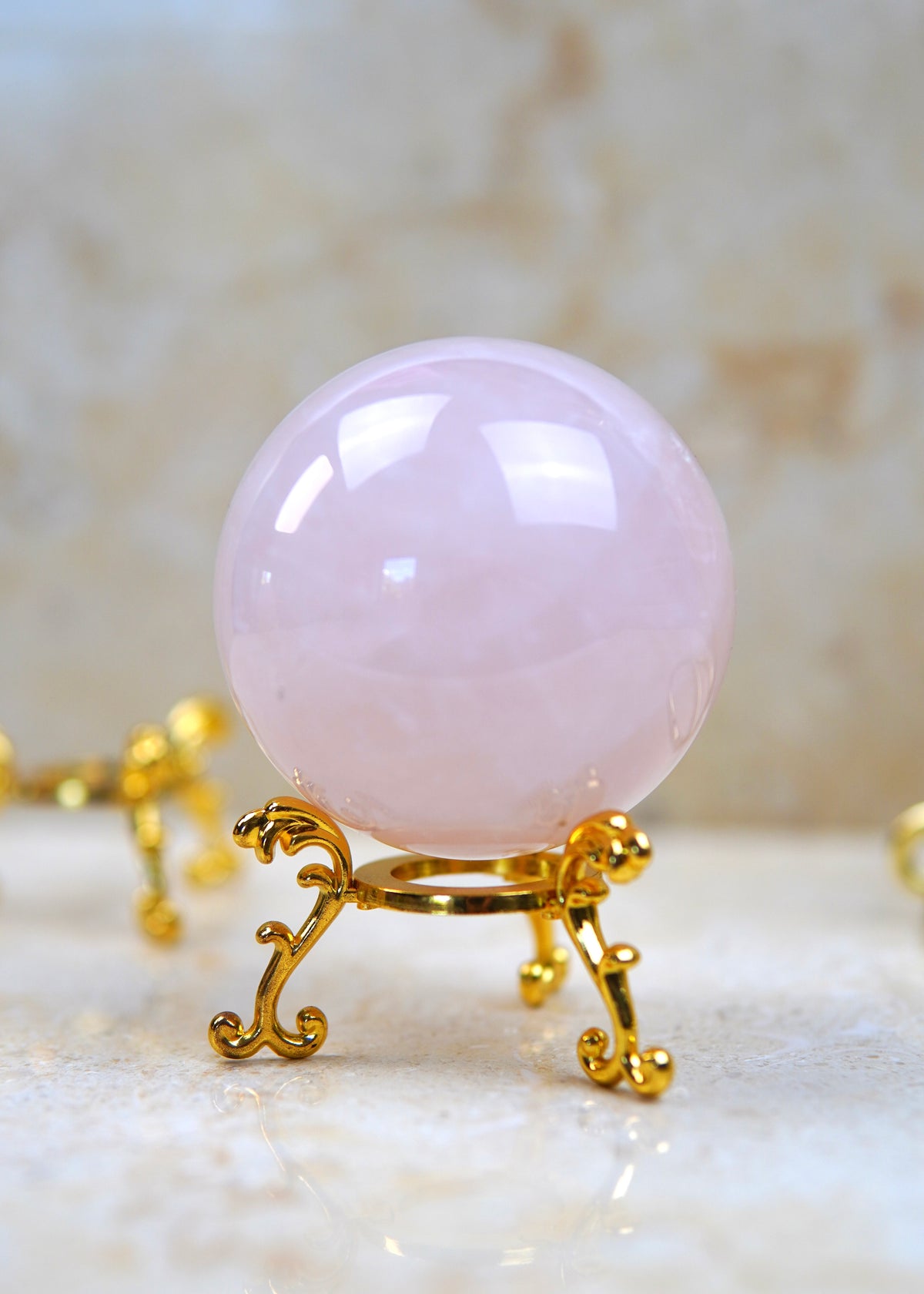 Sternenglanz Rosenquarz Kugel/Sphere