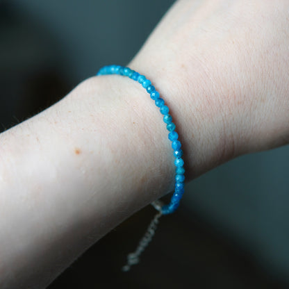 Apatit Armband mit Verschluss - Facetttiert