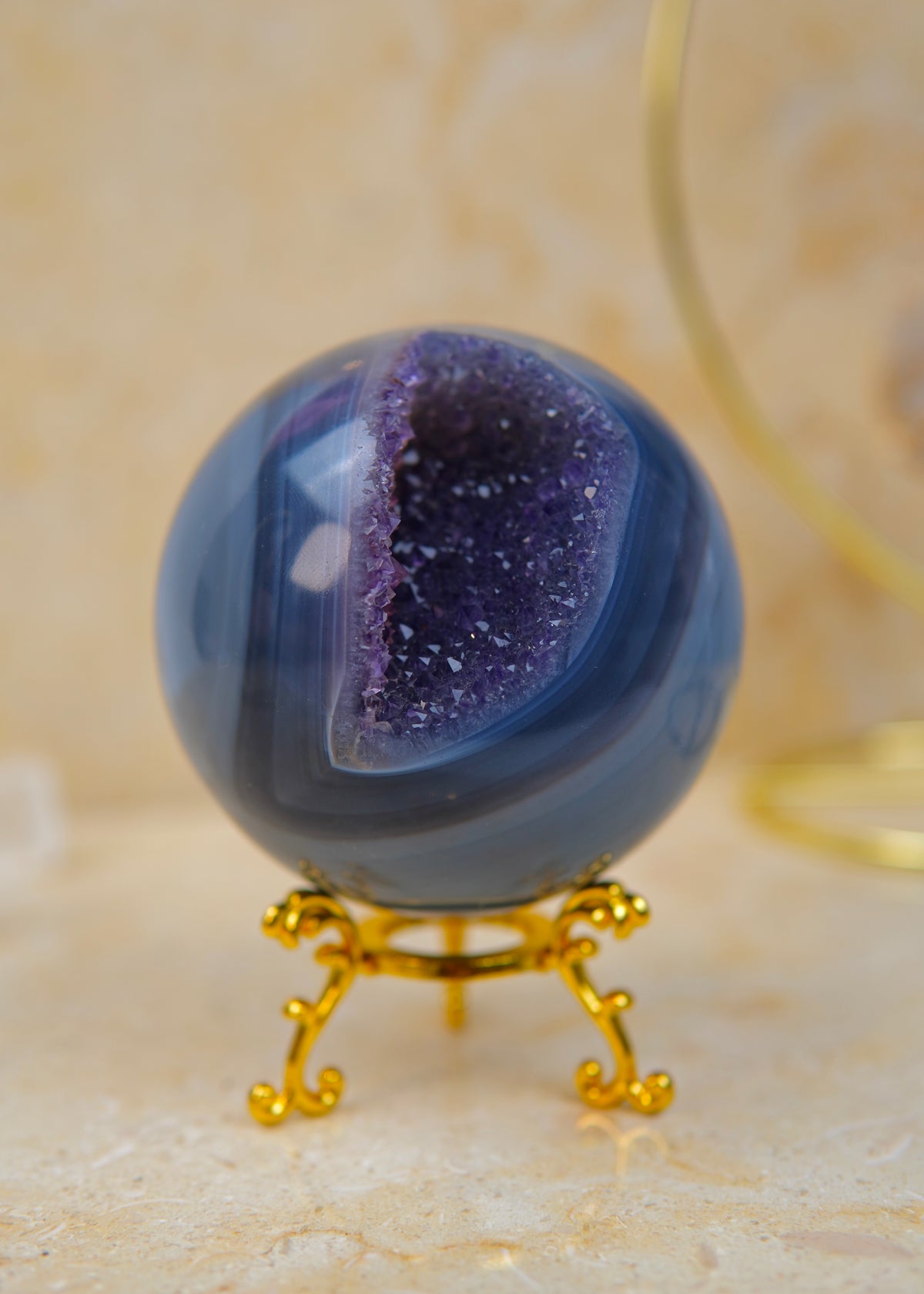 Amethyst Achat Kugel - Brasilien