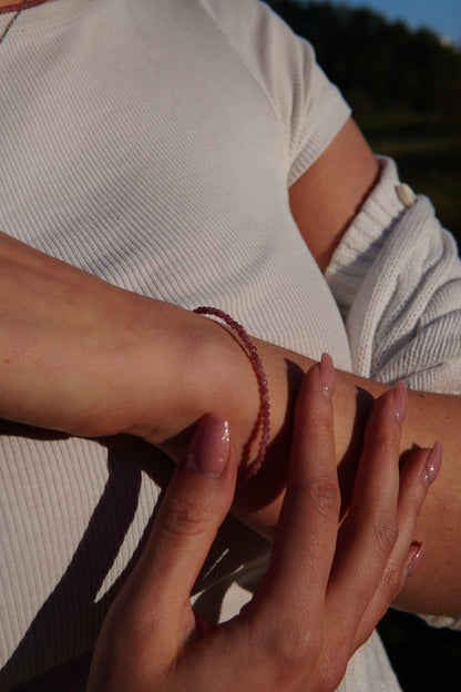 Facetttiert - Kugelarmband Pink Turmalin
