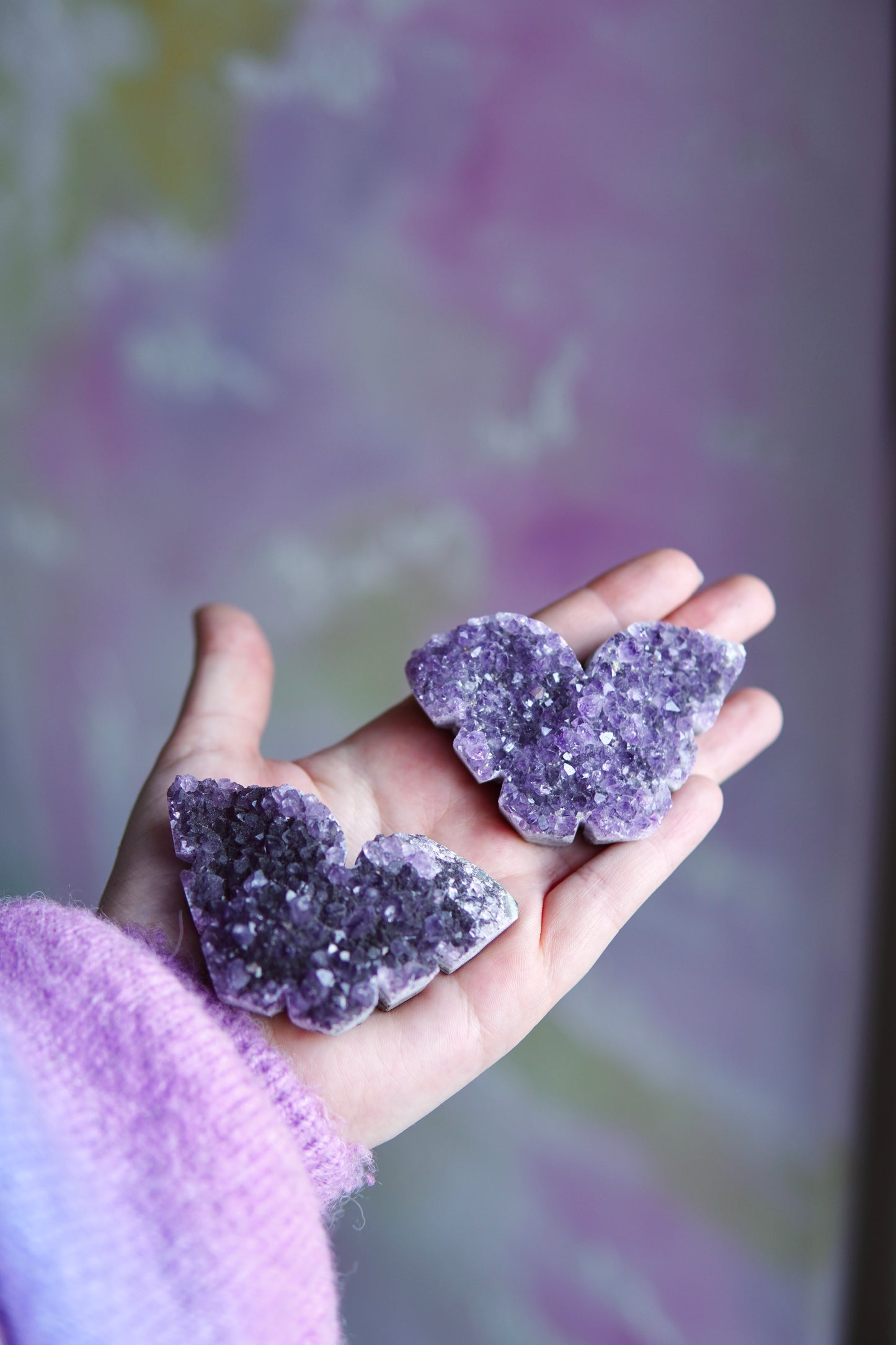 Amethyst Cluster Schmetterling