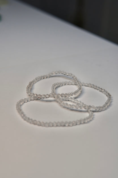 Facetttiert - Kugelarmband Bergkristall