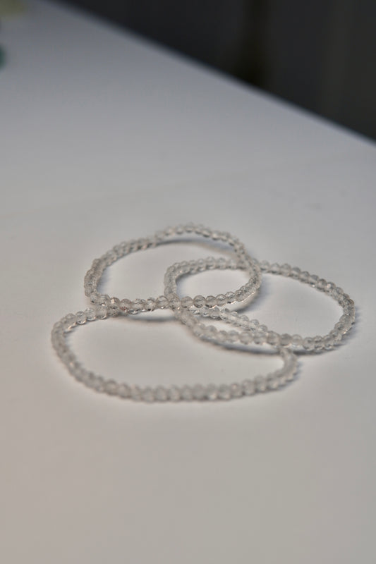 Facetttiert - Kugelarmband Bergkristall