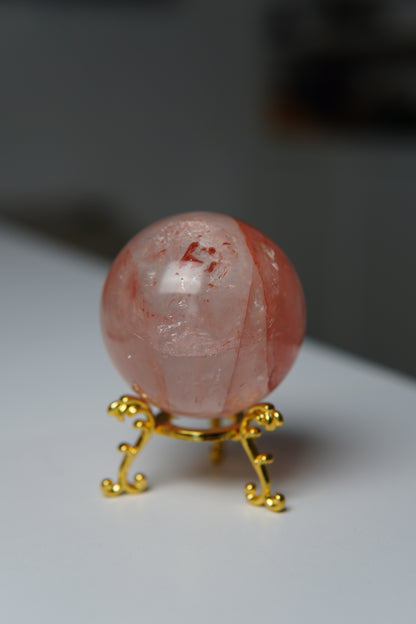 Peach Feuerquarz Kugel/Sphere