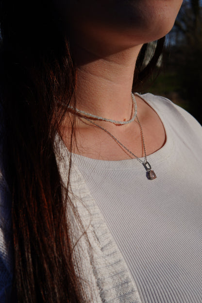 Aquamarin Halskette - facettiert