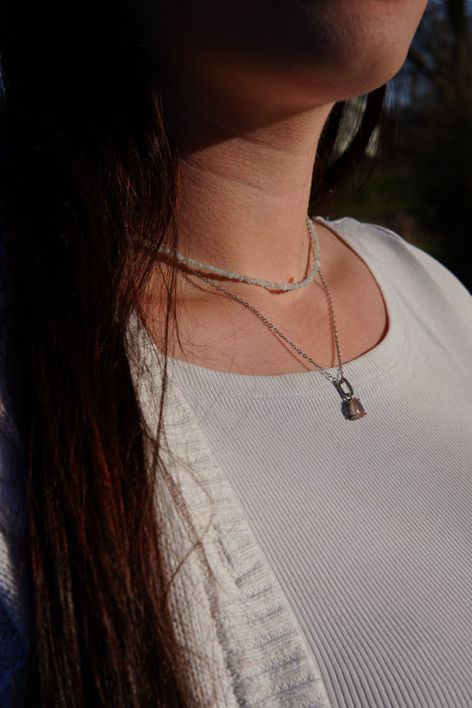 Aquamarin Halskette - facettiert