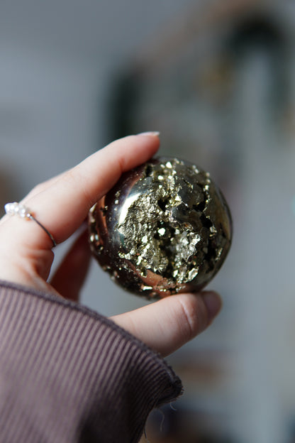 Katzengold Pyrit Kugel/Sphere