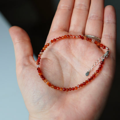 Karneol Armband mit Verschluss - Facetttiert
