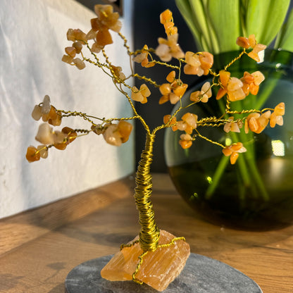 Edelsteinbaum Orangen Calcit