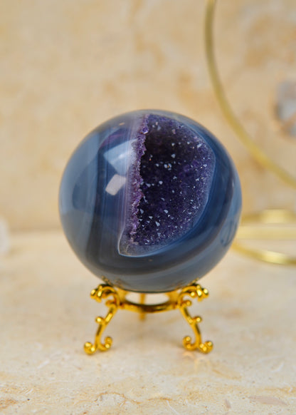 Amethyst Achat Kugel - Brasilien