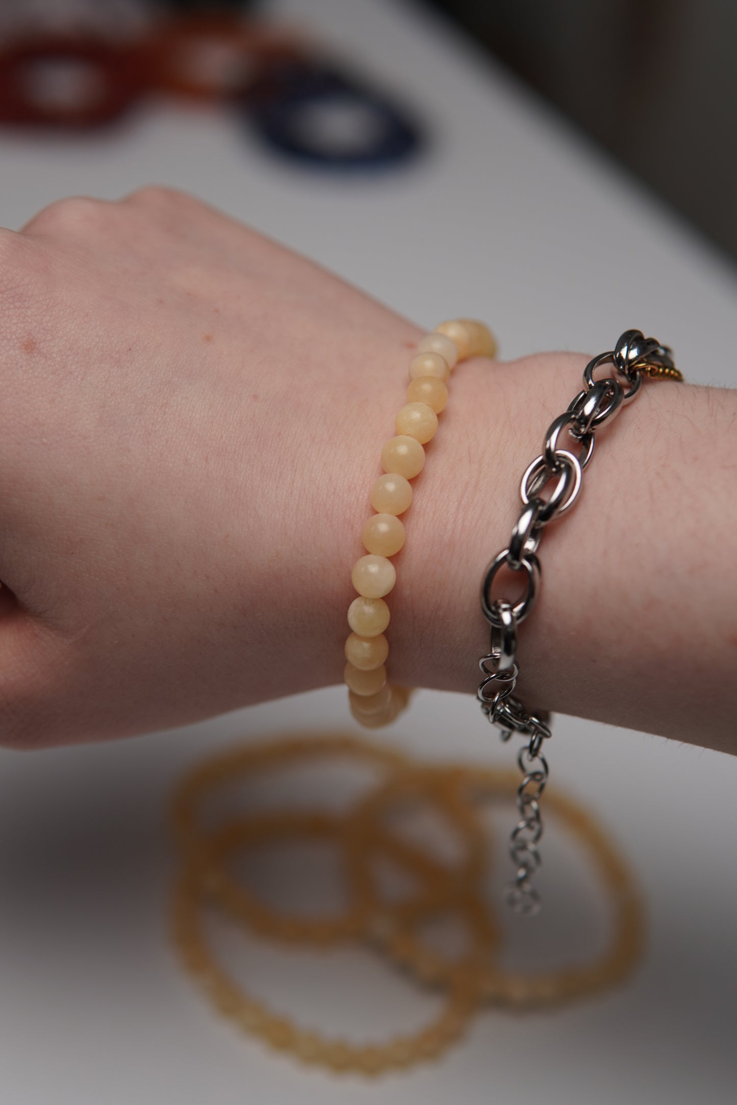 Kugelarmband Calcit Medium