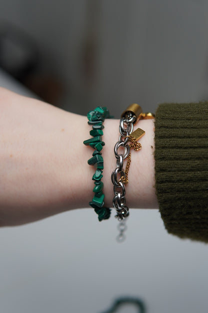 Splitterarmband Malachit