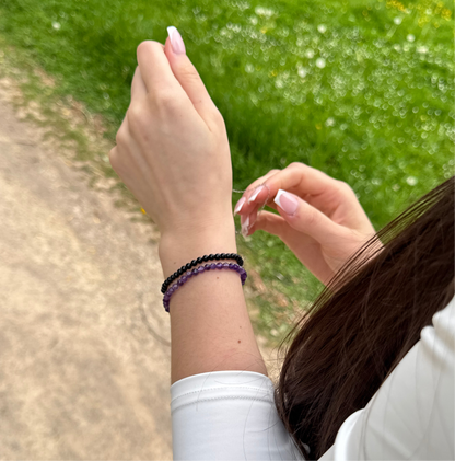 Kugelarmband Amethyst - facettiert