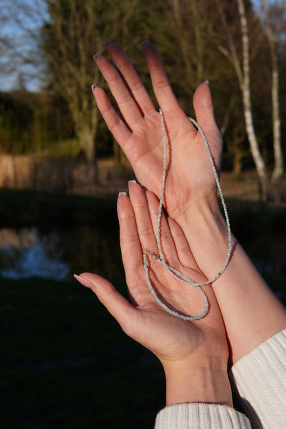 Aquamarin Halskette - facettiert