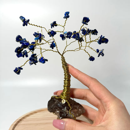 Edelsteinbaum Lapislazuli & Rauchquarz