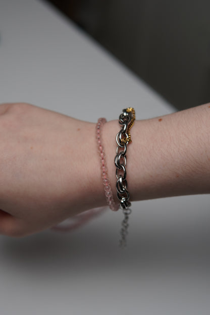 Kugelarmband Rosenquarz