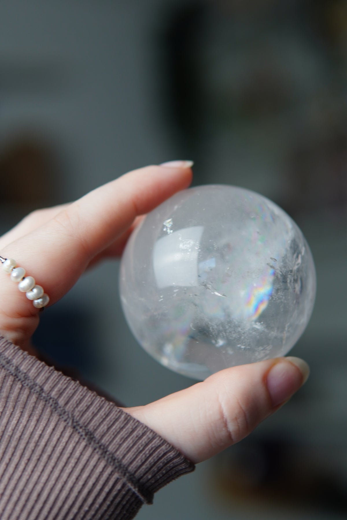 Rainbow Bergkristall Kugel/Sphere