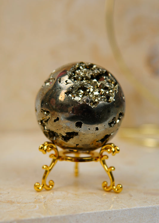 Katzengold Pyrit Kugel/Sphere