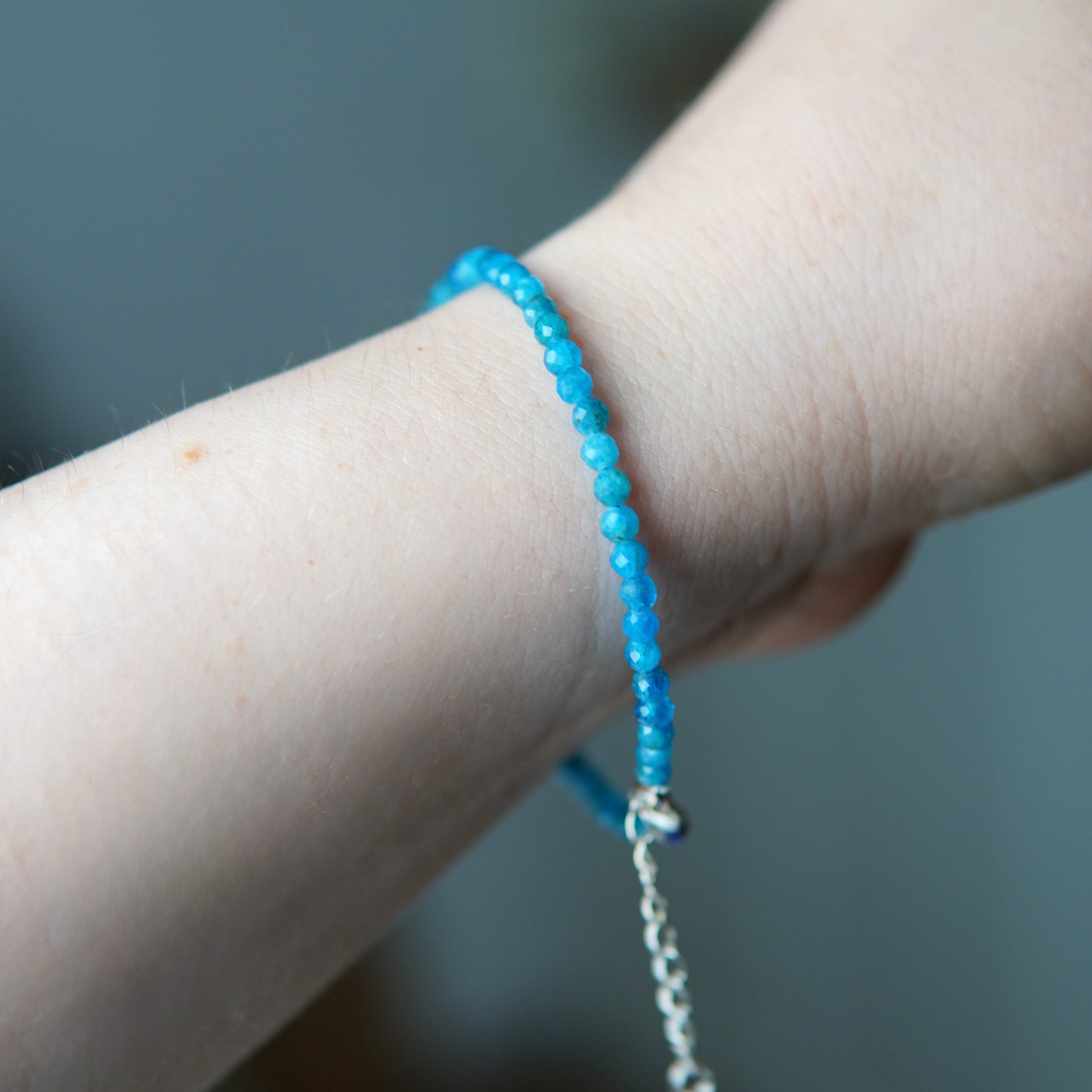 Apatit Armband mit Verschluss - Facetttiert