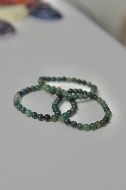 Kugelarmband Moosachat Medium