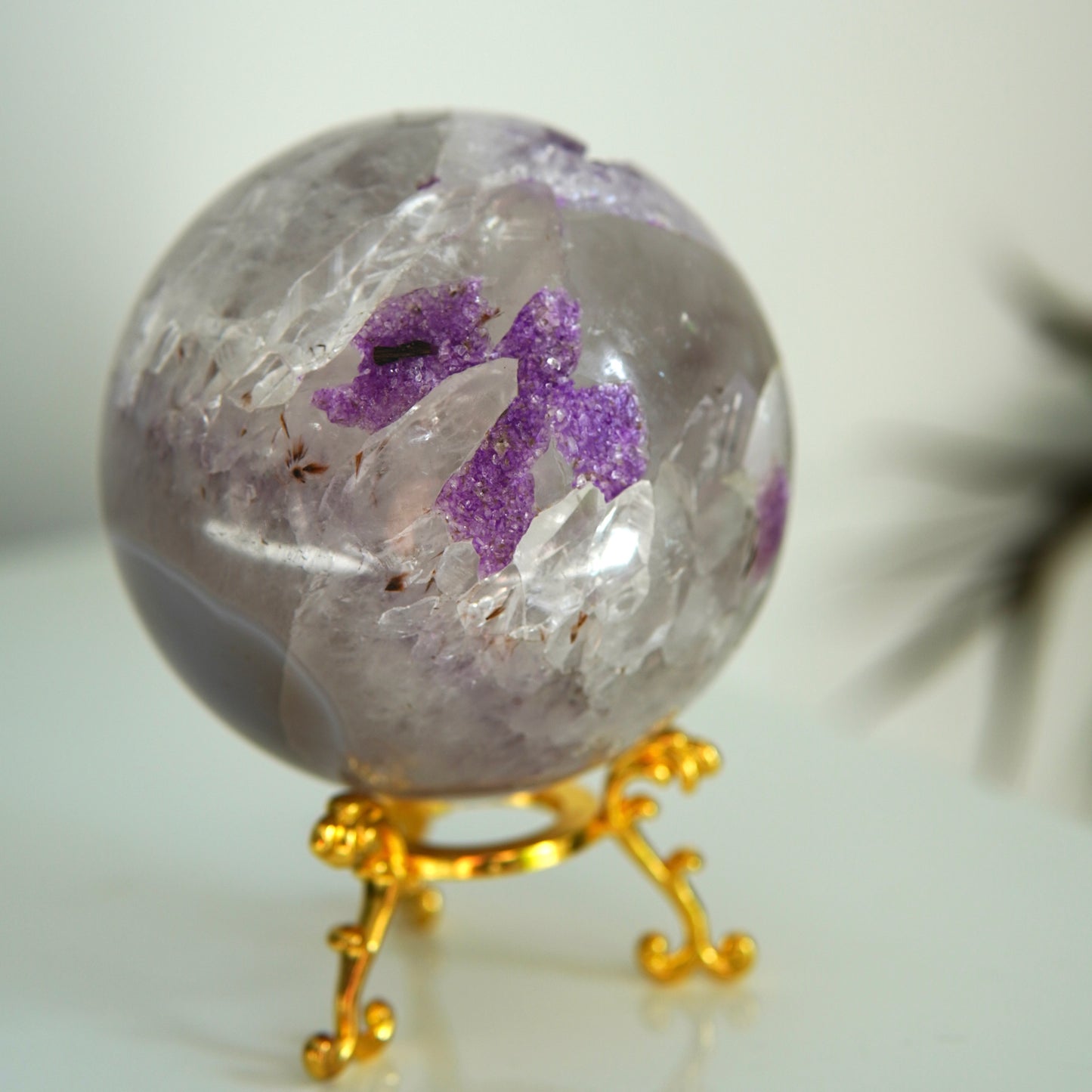 Amethyst Achat Kugel - Brasilien