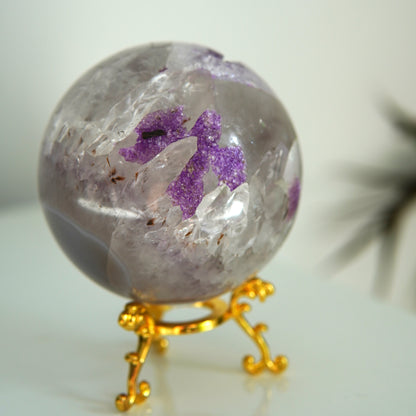 Amethyst Achat Kugel - Brasilien
