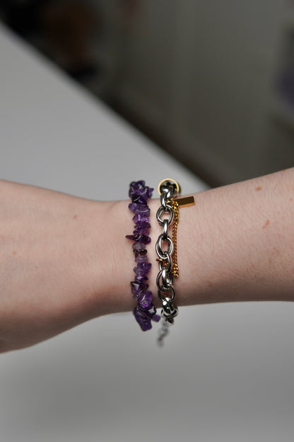 Splitterarmband Amethyst