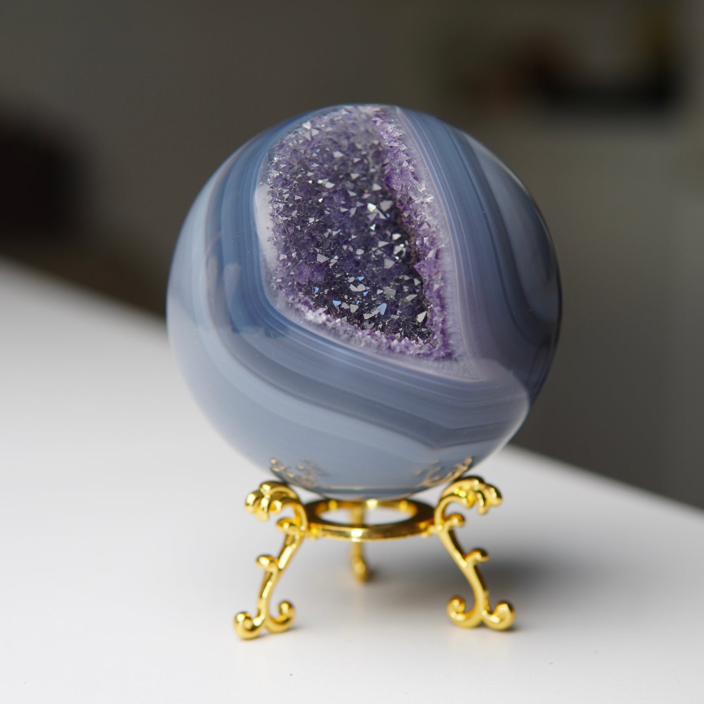 Amethyst Achat Kugel - Brasilien