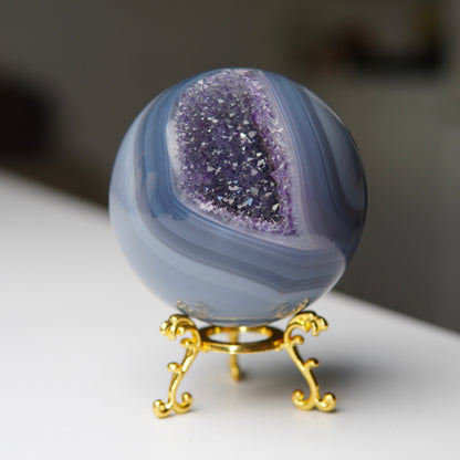 Amethyst Achat Kugel - Brasilien