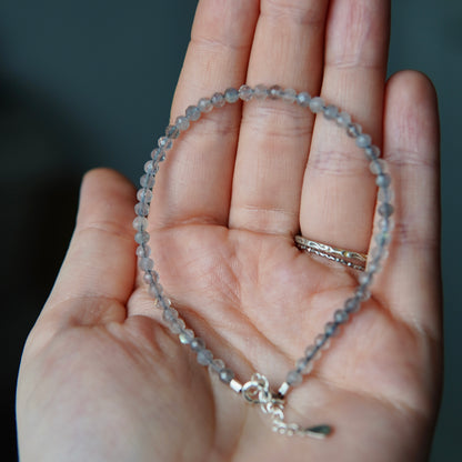 Labradorit Armband mit Verschluss - Facetttiert