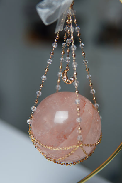 Peach Feuerquarz Kugel/Sphere