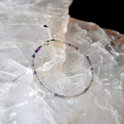 Fluorit Armband mit Verschluss - Facetttiert