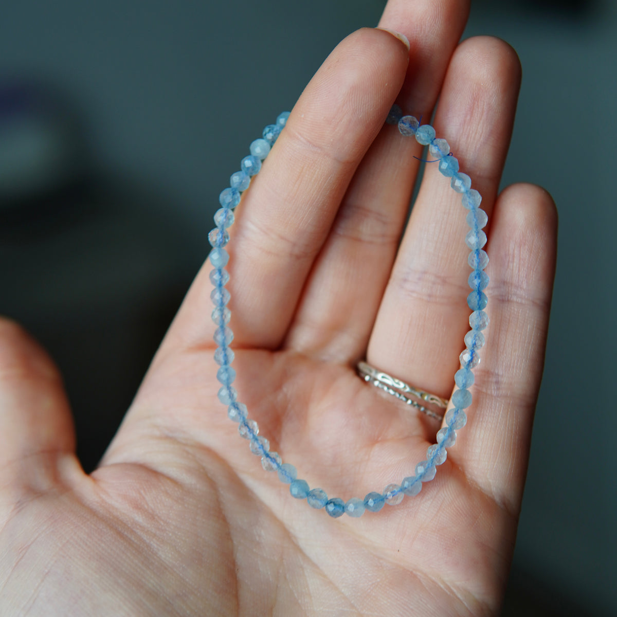 Aquamarin Armband - Facetttiert