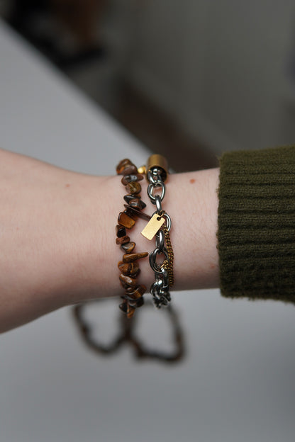 Splitterarmband Tigerauge