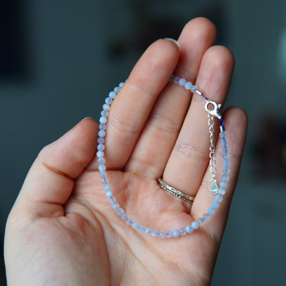 Chalcedon Armband mit Verschluss - Facetttiert