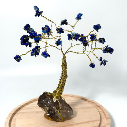 Edelsteinbaum Lapislazuli & Rauchquarz